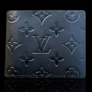 Louis Vuitton Eclipse LV Monogram Black Leather Bifold Men Wallet
